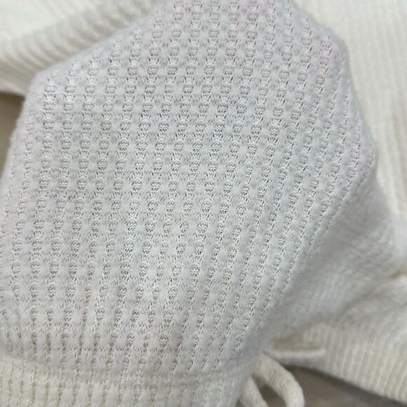 Girls 1901 Nordstrom’s Cream Colored Tie Front Sweater, XL 14/16 - Picture 3 of 4